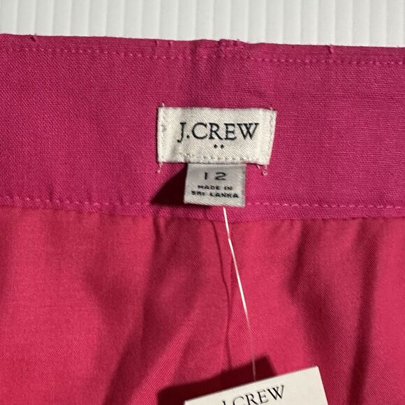 J Crew Skirt Womens Pink Linen Cotton Blend Utility Skirt Tie Belt Size 12 NWT - Picture 6 of 10